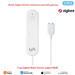 Smart Home Water Leak Detector with WiFi/Zigbee Connectivity and App Alerts (Zigbee with Sound)