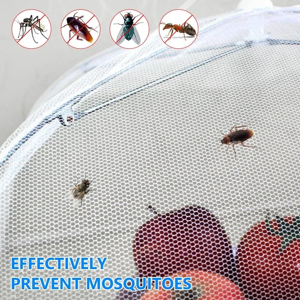 Collapsible Mesh Food Cover Tent - Insect Protection for Outdoor Dining and Kitchen Use