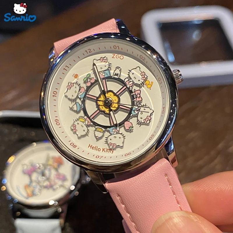 

Original Hellokitty Cinnamoroll My Melody Carousel Watch Female Watch Student Female Birthday Gift Christmas Gift