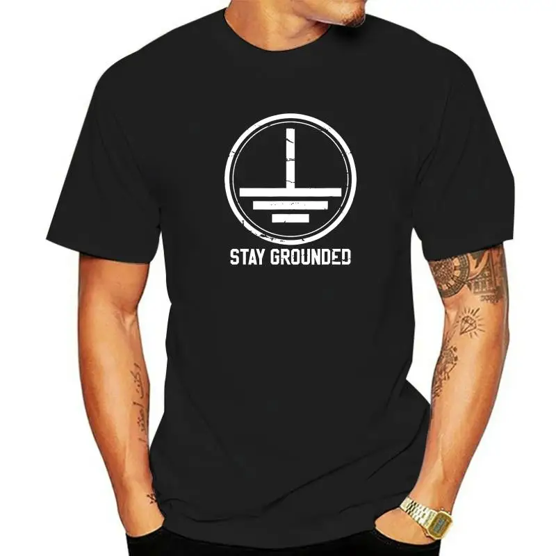 

Mens Electrician T-Shirt - Stay Grounded Funny Nerd Engineer Gift T Shirt Normal Prevailing Man Tops Tees Normal Cotton