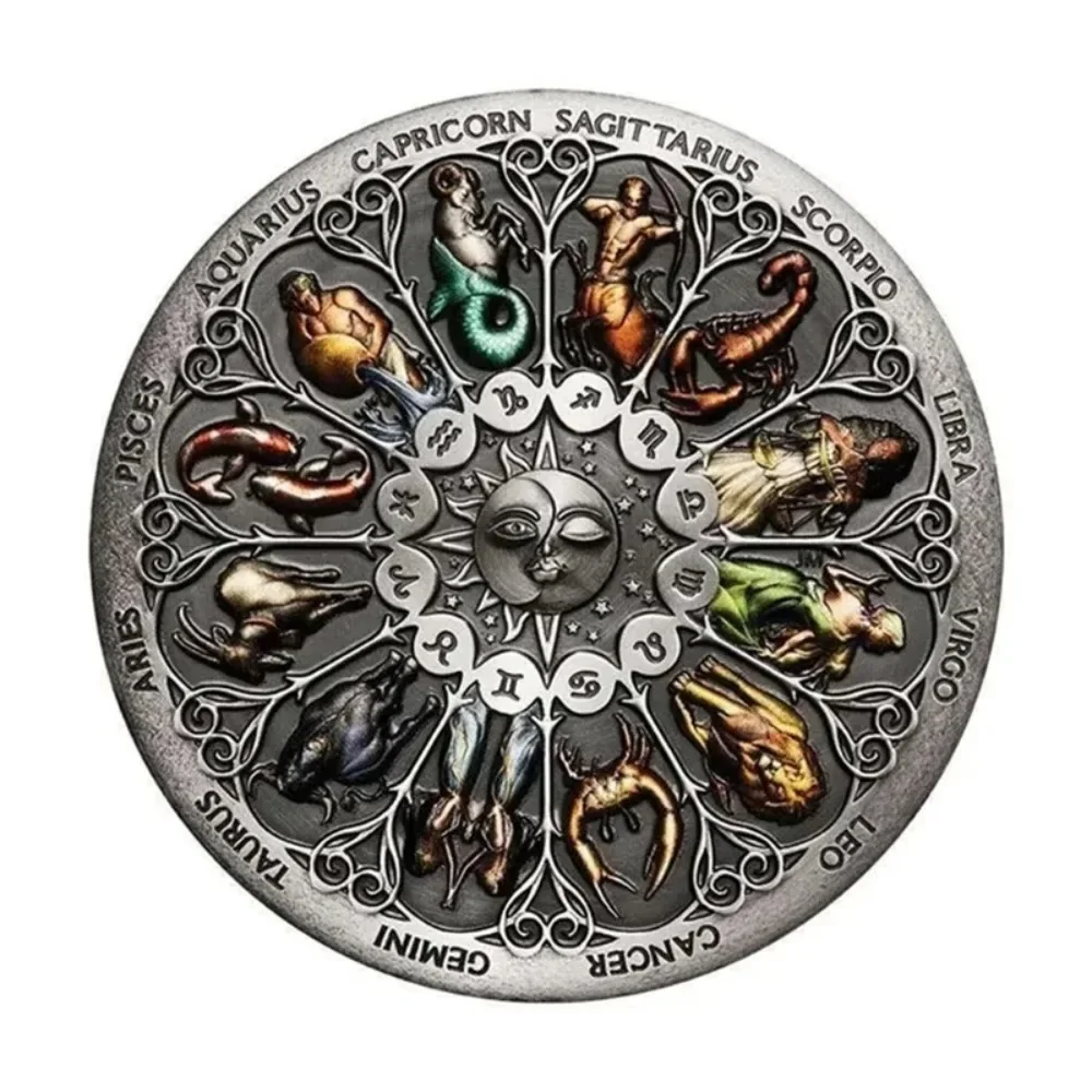 Commemorative Coin Constellation Twelve Lucky Goddess Guardian 1/2PCCS