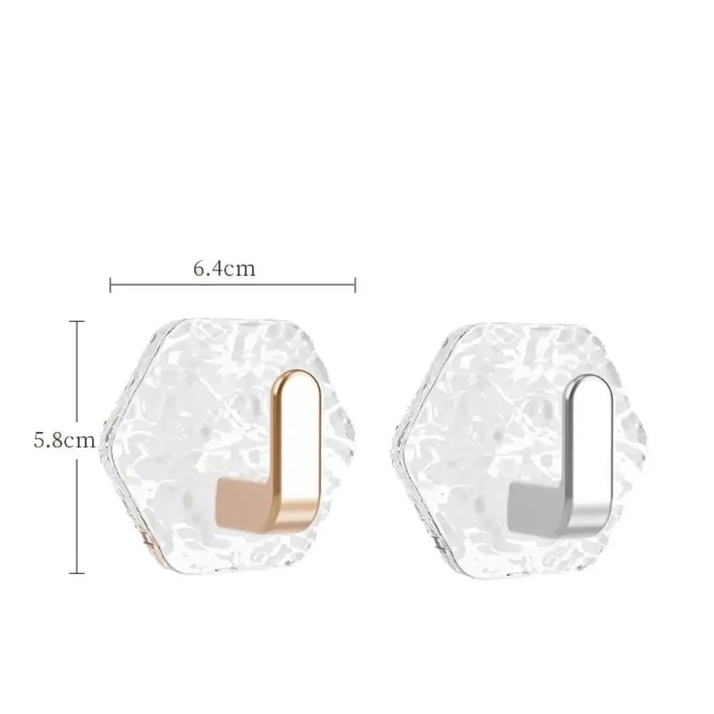 Transparent hook hanging on the wall, waterproof car key hook, non-porous wall-mounted hanger