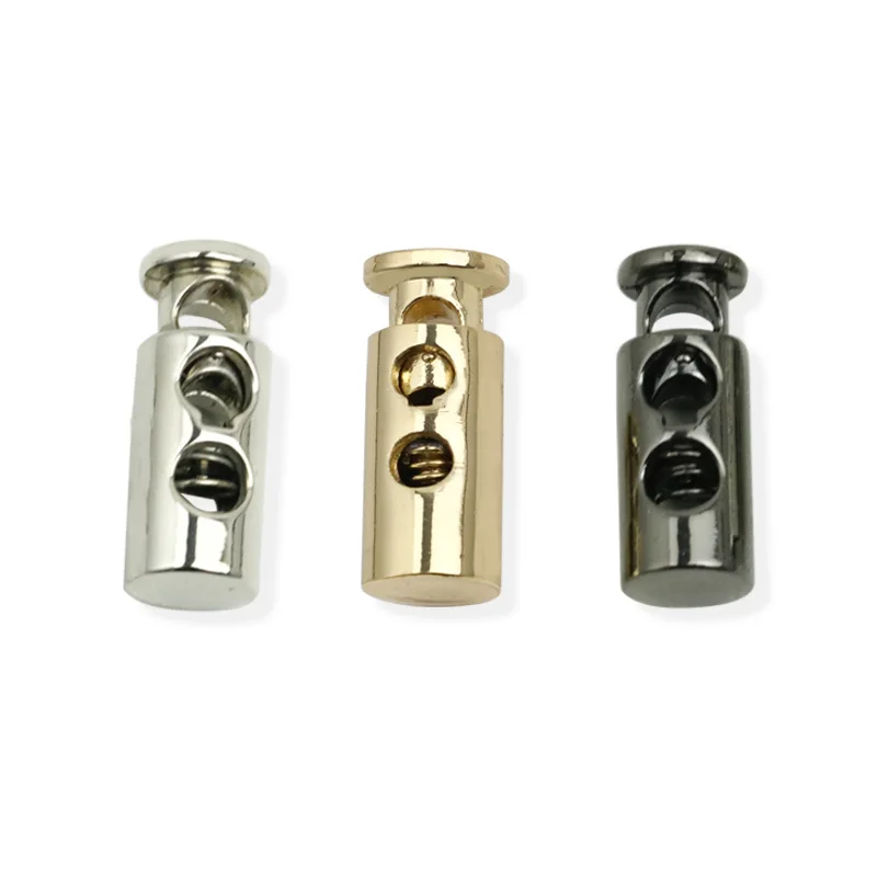

24mm Heavy Duty Metal Cord Lock Spring Toggles Double Holes Rope Cord Locks Stopper