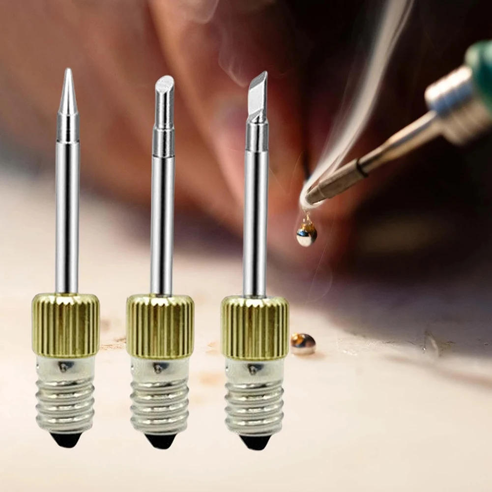 

6pcs B/C/K Replacement Soldering Iron Tips E10 Interface Anti Rust Electric Soldering Needle Tip For Welding Tools Accessories