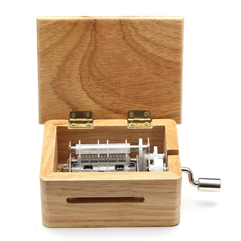 DIY Wooden Music Box Accessory 15 Tone Hand-cranked With Hole Puncher 10pcs Paper Tapes Music Movements Box Home Decoration 3