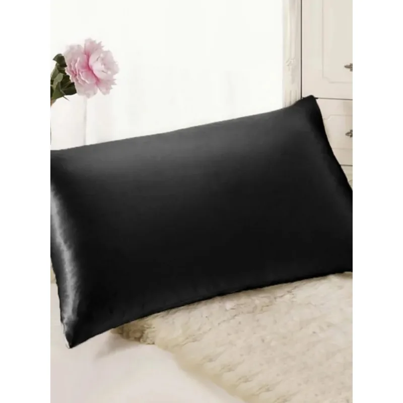 Queen Size Satin Silk Pillowcase Cover Soft Mulberry Square Chair Seat Cushion Home Decor Pillow Cover Plain Design 4