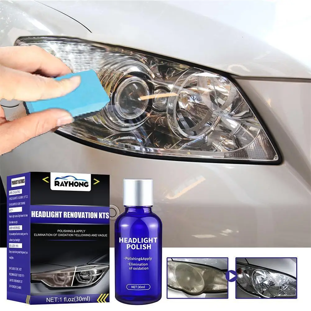 CarHeadlightRepairFluidPolish30mlLensRestorationSystemAgent