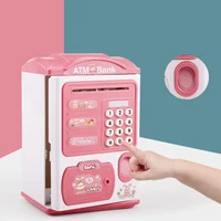 Intelligence Piggy Bank Cash Box Money Fingerprint ATM Machine For Children Digital Coins Cash Saving Safe Deposit Toy Kids Gift 2