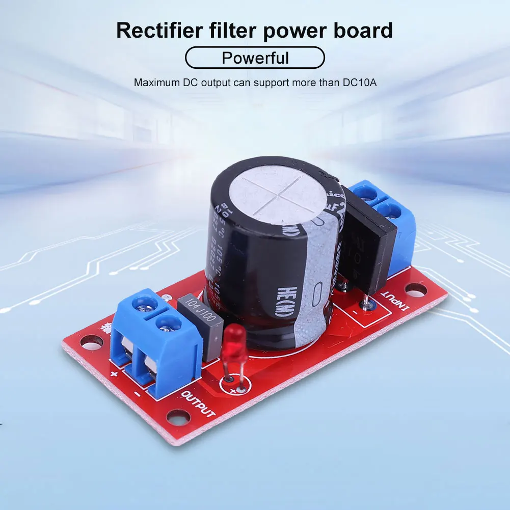 AC to DC Rectifier Filter Power Supply Board with LED Indicator