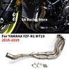 For YAMAHA YZF-R1 MT10 2015-2020 Motocross Muffler Motorcycle Exhaust Full System Espace Moto Middle Front Pipe Modified
