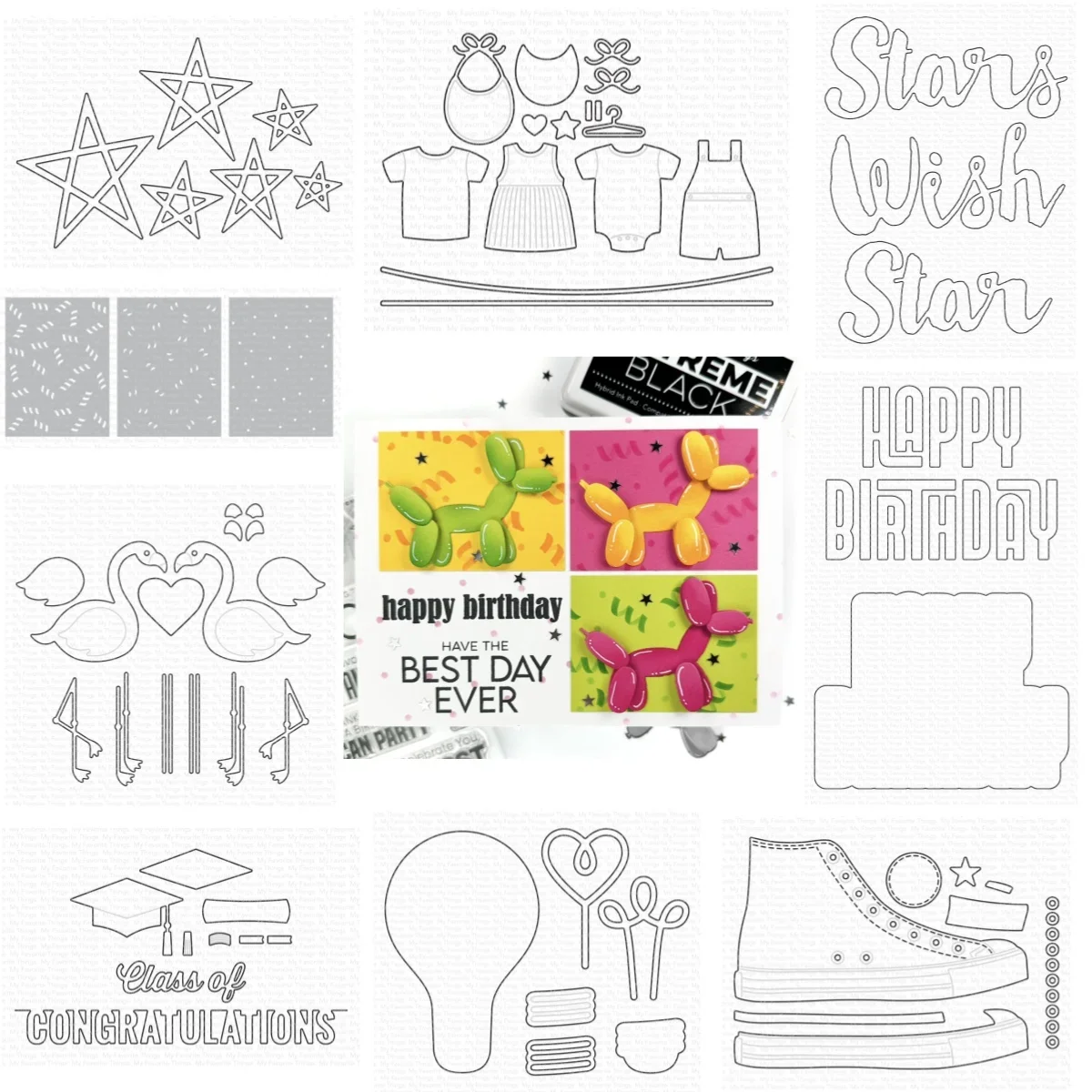 

2024 Baby Clothes Happy Birthday Metal Cutting Dies Stencil For Decorating Scrapbook Diy Paper Card Album Embossing Craft