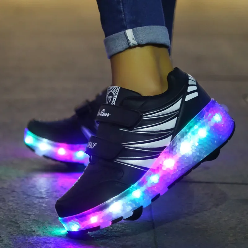 Roller Skates Cross-Border Sneaker Men Women Children Double Wheel Quad Wheel