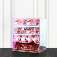 Luxury Colorful Acrylic Cosmetics Holder Drawer Cabinet Dustproof Storage Box Organizer Eye Shadow Lipstick Powder Air Cushion 1