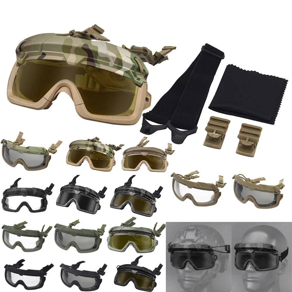 Tactical Goggles Shooting Glasses Polarized Goggles Hunting Glasses Airsoft Tactical Helmet Goggles For FAST MICH Wendy Series Helmets Accessories