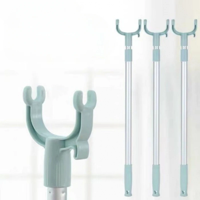

Balcony Fork Pole Dress Stick Space Saving Clothing Rack Drying Pole Fork The Hangers for Clothes Pole Retractable