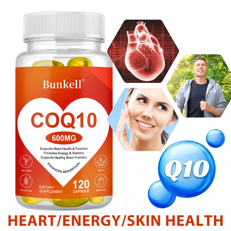 CoQ10 Supplement is a Powerful Antioxidant that Protects Cells and Supports Heart Health, Cardiovascular Health, 120 Capsules