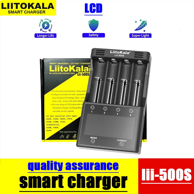 

LiitoKala Lii-500S Lii-M4S Lii-M4 Lii-600 Lii-S6 1.2V Nickel hydrogen AA test capacity 3.7V 18650 26650 21700 18500 Lithium ion