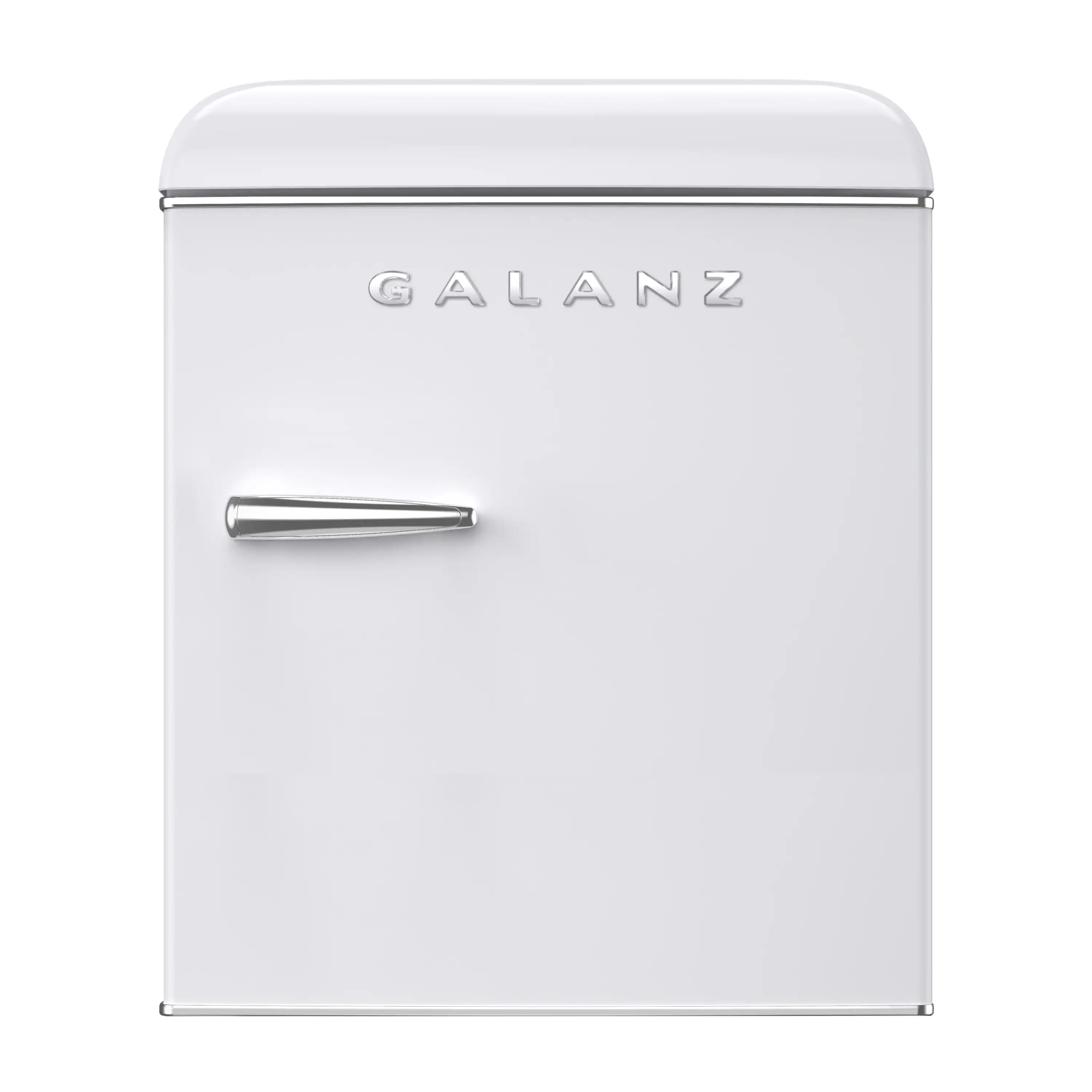 Galanz 4.6. Cu ft Stainless Steel Look, 2-door Estar Compact Fridge with Freezer, Silver