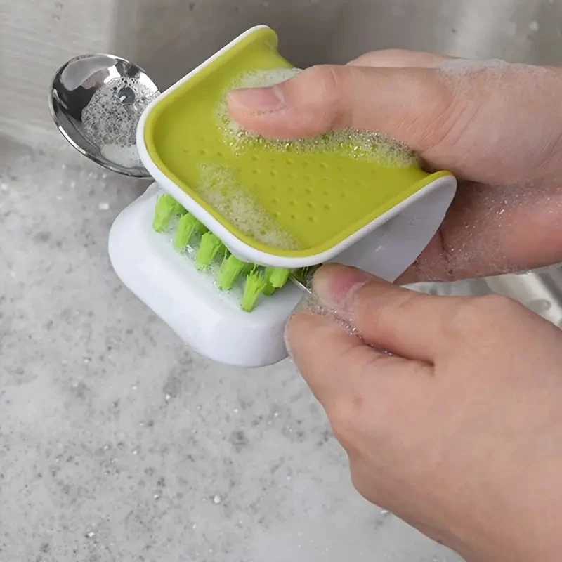2 Pcs Car Seat Belt Cleaning Brush - U-Shaped Double Sided Scrubber, Green
