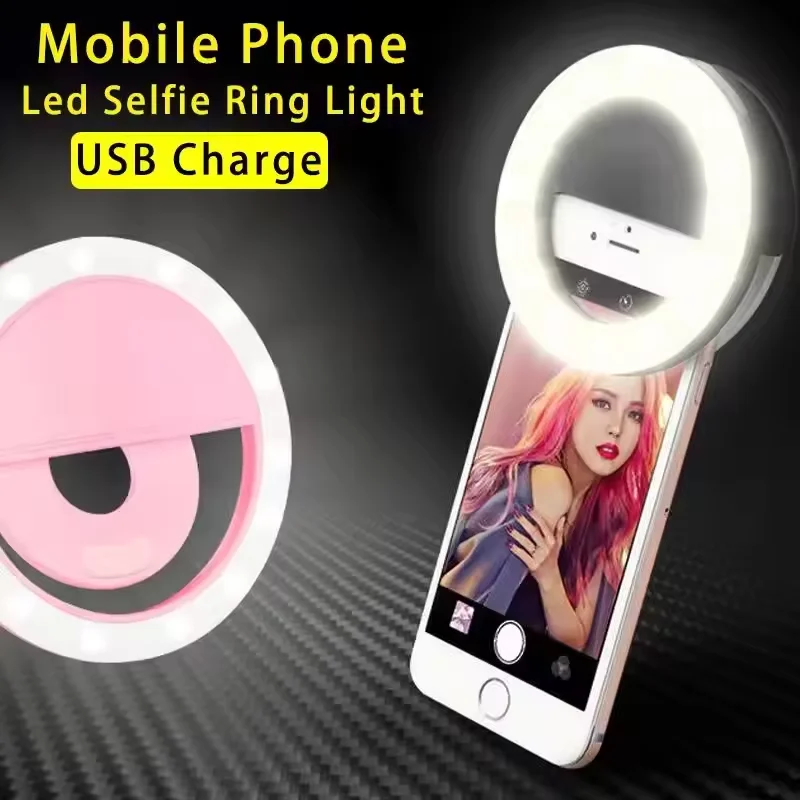 Portable Mini LED Selfie Ring Light for Enhanced Photography and Live Makeup
