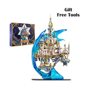 MU 3D Metal Puzzle ATLANTIS DIY Assembly  Western building Model kits Toy For Adults Children Gift for Friend