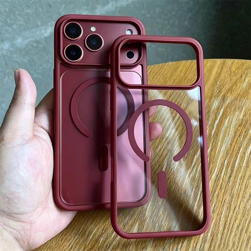 Candy Color Matte Case with Magsafe Wireless Charging and Magnetic Bumper Cover