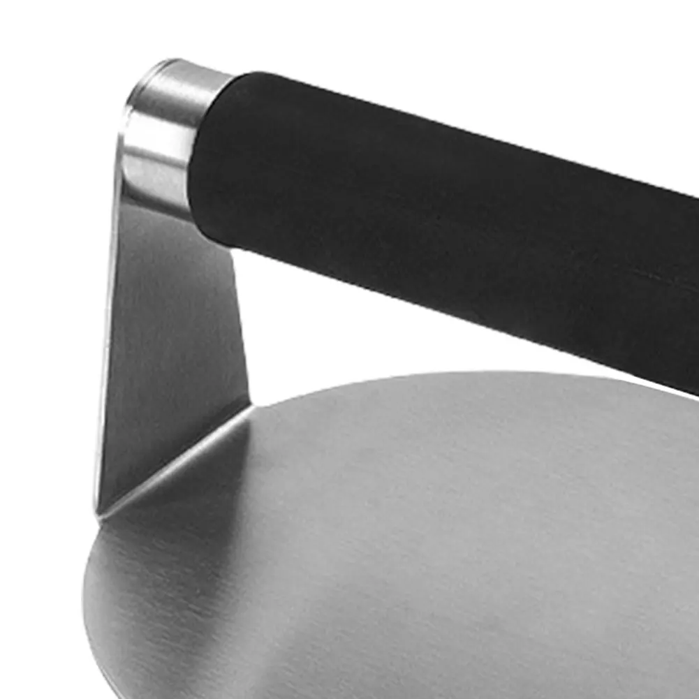 1/2Pcs Stainless Steel 5.5 Inch Grill Press with Anti-Scald Handle Burger Press Round Hamburger Smasher Tool for Bacon Meat