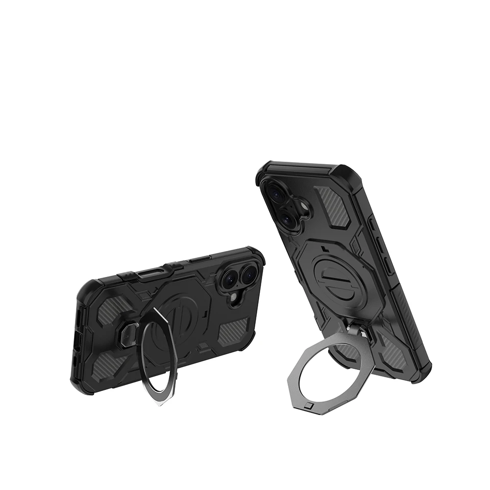 Enhanced Magnetic Metal Stand Case with Strong Magnetism and Back Phone Cover