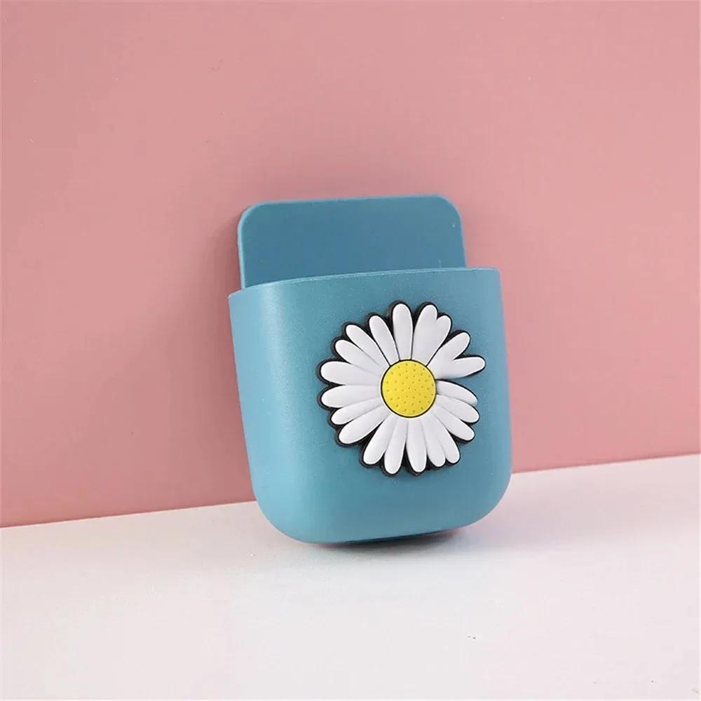 Cute Desk Organizer Rack Pen Holder Self-adhesive Wall-mounted Storage Box Kawaii Stationery Sundries Organizer School Supplies pen holder desk organizer pen and brush holder desk storage rack