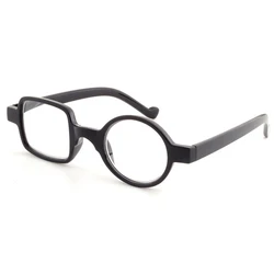 Vintage - Inspired Irregular Frame Reading Glasses - +100 (Black)