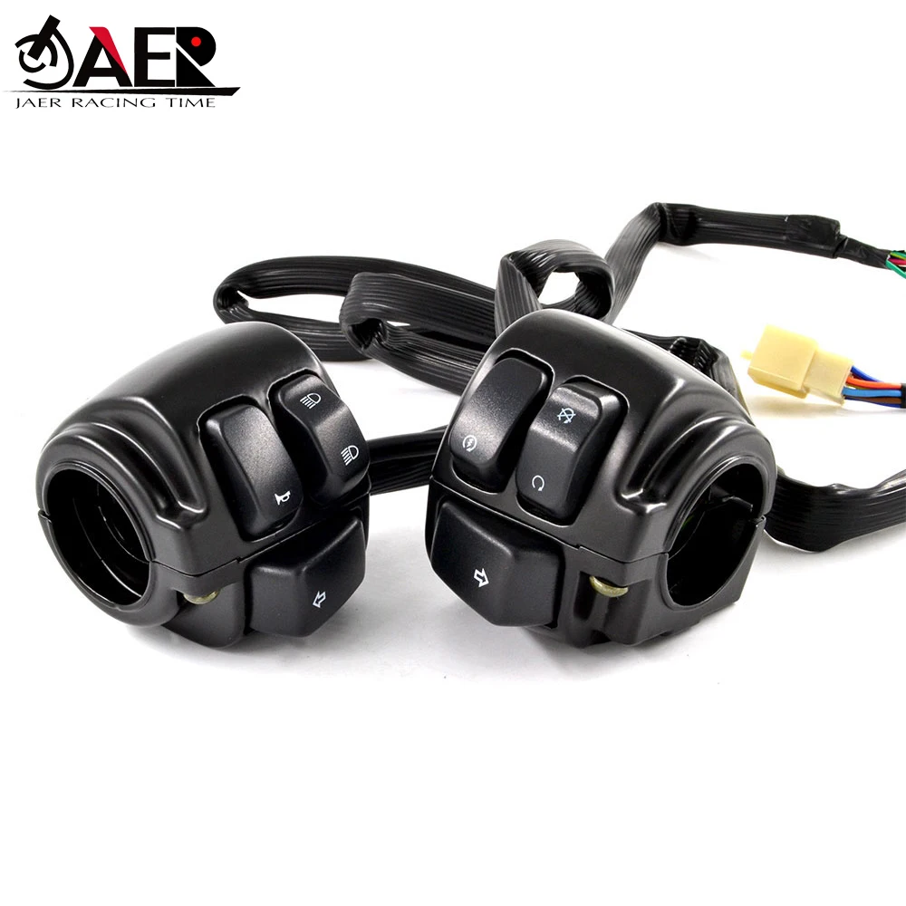 

Мотоциклетный переключатель 1 дюйм на руль, переключатель фары, сигнал поворота, аналогичный переключатель для Harley Dyna Softail Sportster V-Rod 1996-2012