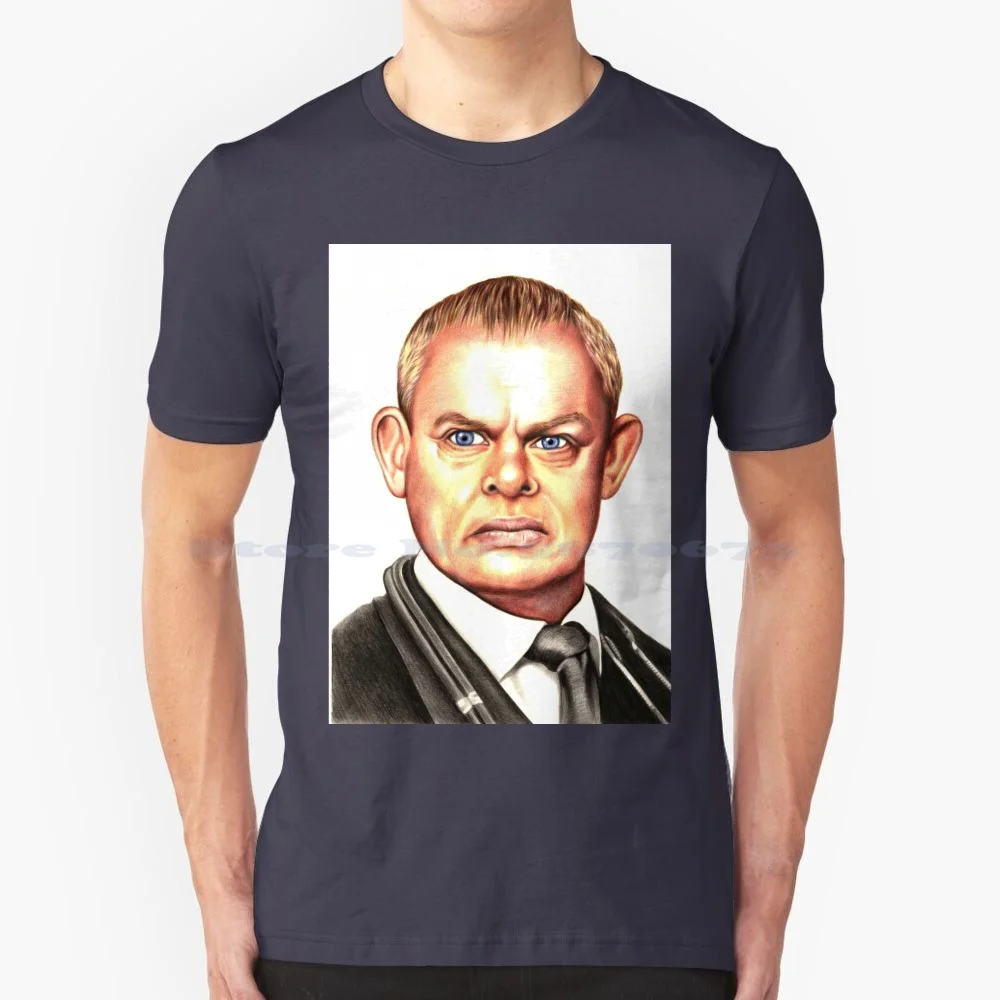 Doc Martin : Martin Clauti T Shirt 100% Cotone Tee Doc Martin Martin Clauti Drama Comedy Series Tv Portrait Margherita Sanderson