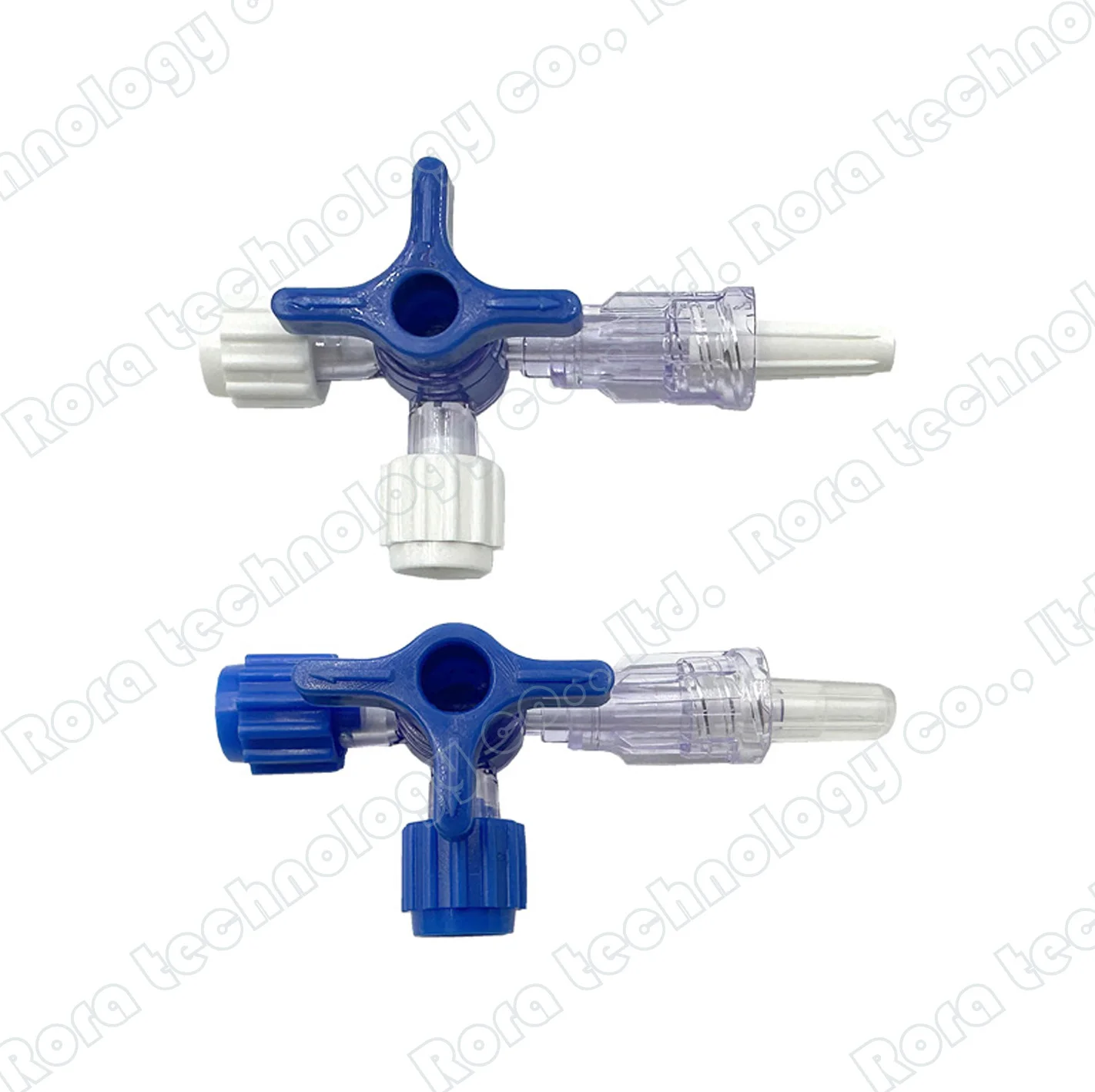 20pcs/bag Plastic 2-way stopcock luer lock adapter 3-way stopcock flexible T-connector extension