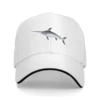 Adjustable Fashion Wild Caps Swordfish Print Washed Sandwich Caps Sports Outdoor Baseball Hat 2