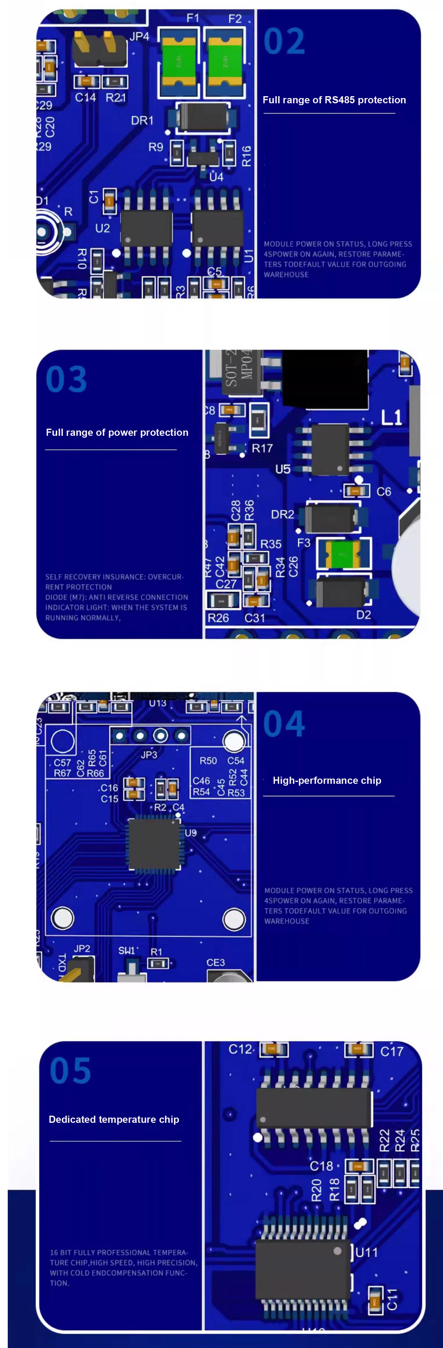 4/8/12/16Channel K-type Thermocouple Temperature Acquisition Transmission Sensor