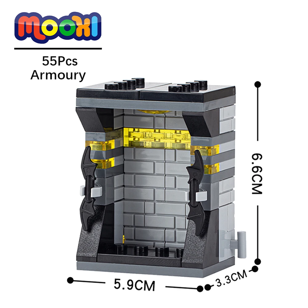 MOC1031 Movie Series Armory Weapon Display Stand Brick Compatible