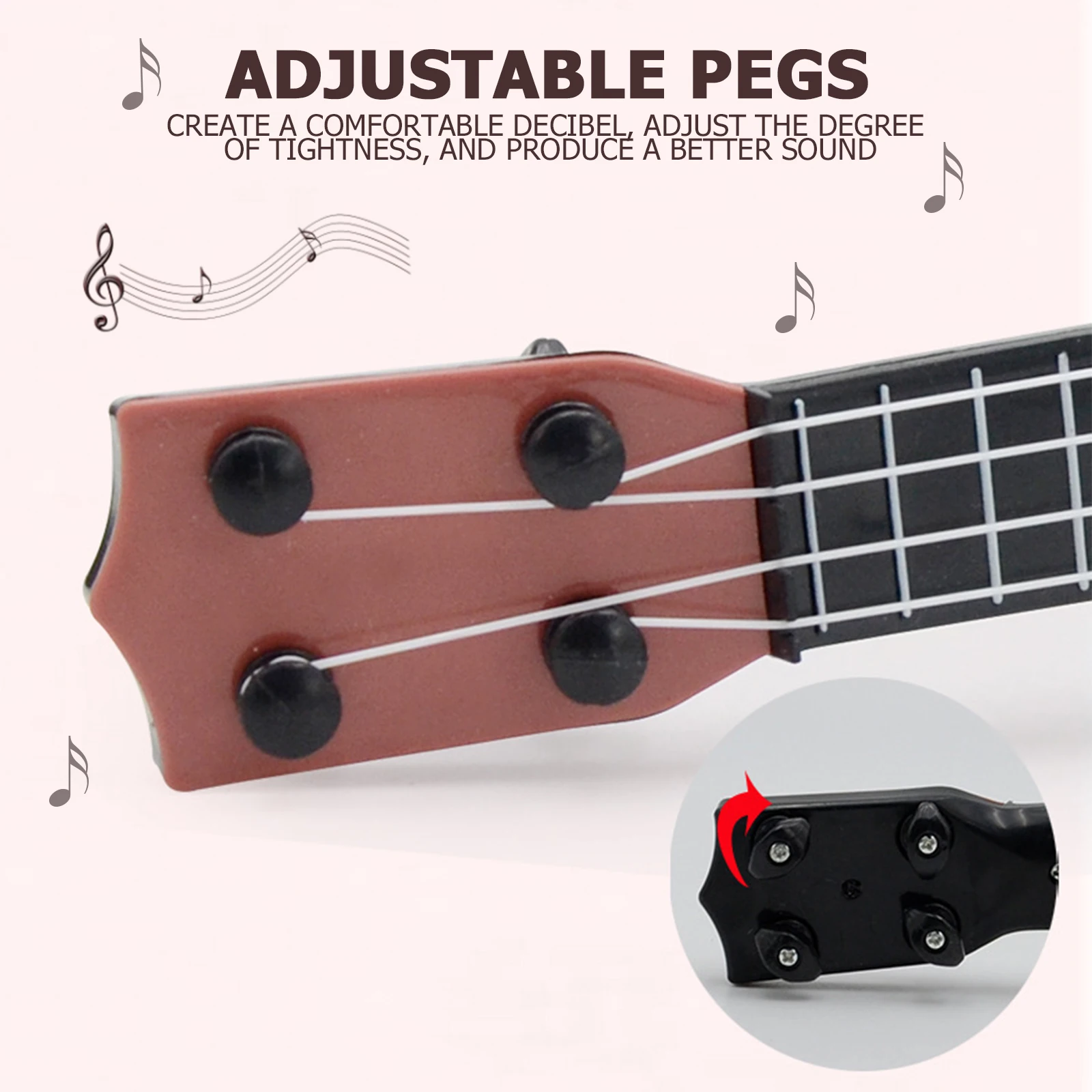 Ukulele Set Children Mini Classical Ukulele Guitar Toy 4 Strings Musical Instrument Kids Montessori Educational Toys