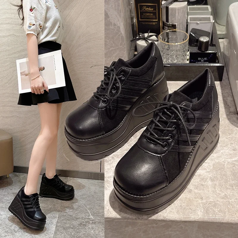 Rubber Boots Women Wedge Heel 2023 Trend Elegant Fashion Shoes Leather Ankle Black Designer High Heels Platform Short Barrel