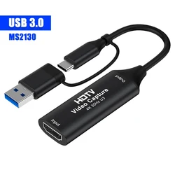 4K HDTV Video Grabber - USB Capture Card for Game Recording & Live Streaming (USB 3.0 Black)