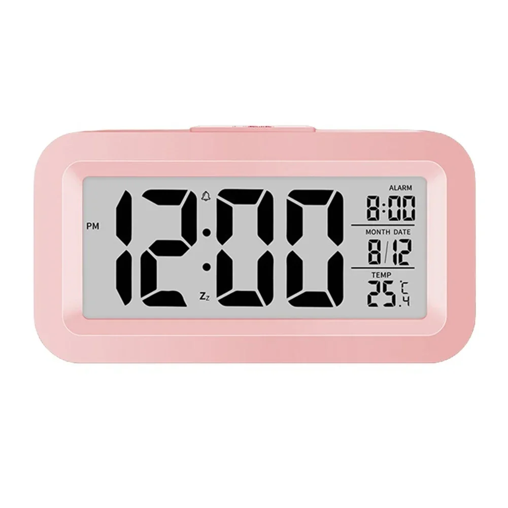 Digital LCD Alarm Clock Electronic Digital Alarm Screen Desktop Table Clock For Home Backlight Snooze Calendar