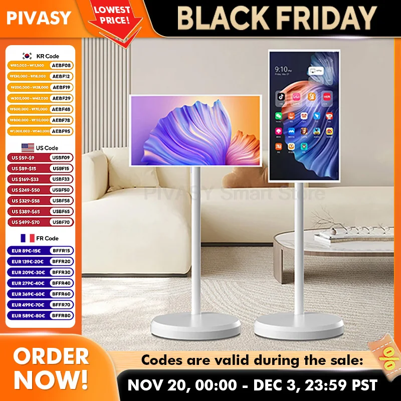 Popular 21.5 Inch Smart Display Touch Screen Android 12 Portable Smart Tv Indoor Conference Mobile Monitor for Gym Gaming Live