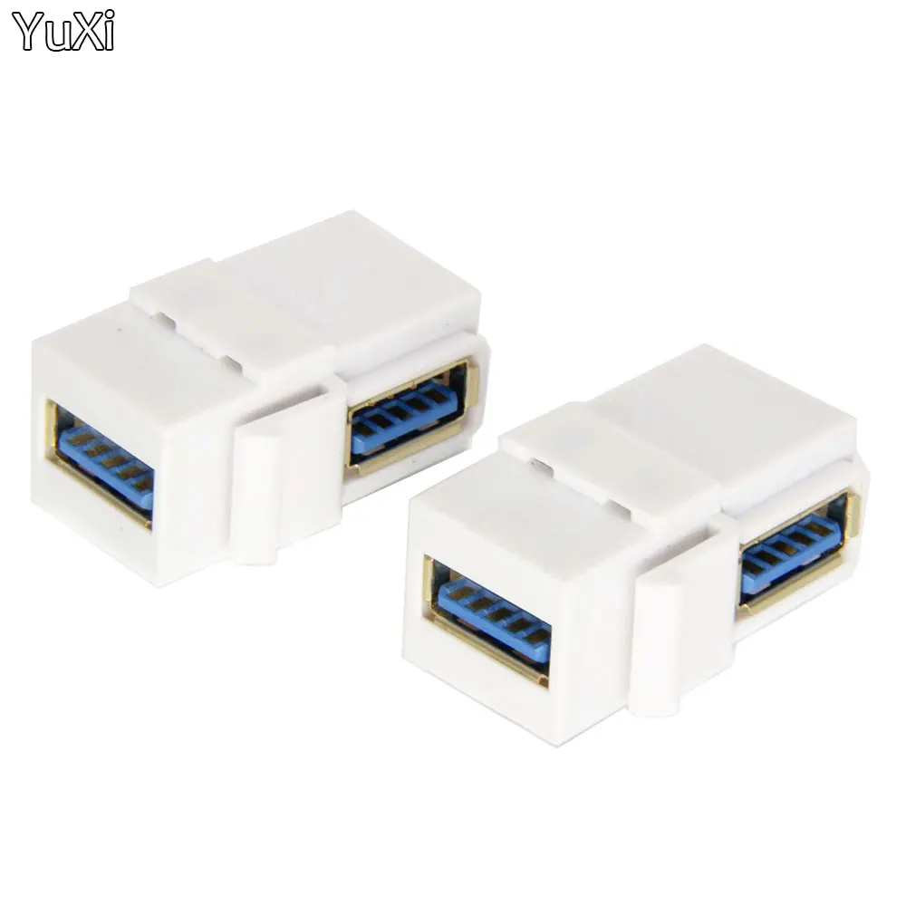 

1Pcs USB 3.0 A Female to A Female 90 Degree Right Angled Extension Keystone Jack Coupler Adapter for Wall Plate Panel USB Cable