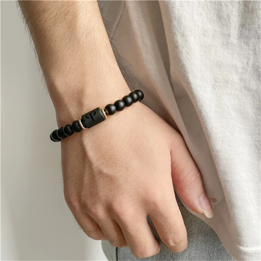 Fashion Zodiac Bracelets For Women Men Matte Black Agate Beads Wristbands Couple Gifts Jewelry Beaded Bracelets 4 Fashion Zodiac Bracelets For Women Men Matte Black Agate Beads Wristbands Couple Gifts Jewelry Beaded Bracelets 4