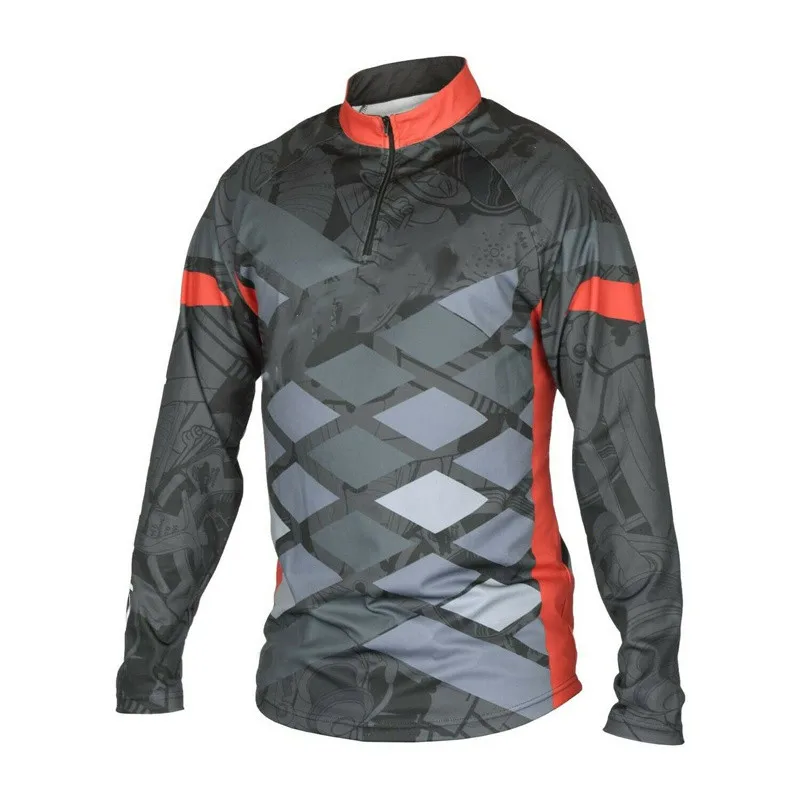 Maillot De Pêche Homme Manches Longues - Noir - Anti-UV Séchage Rapide - Taille Régulière