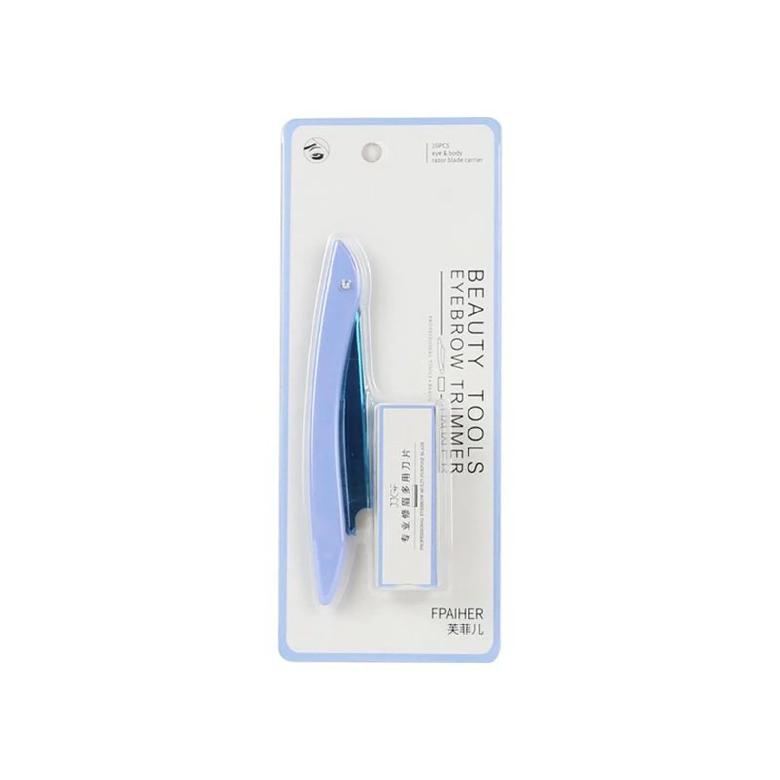 Folding Eyebrow Trimmer Safety Mini Portable Painless Face Razor Shaver Eye Brow Cutters Shave Hair Makeup Tool With 10 Blades