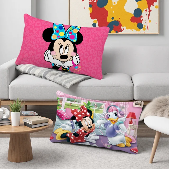 Funda de Cojín Rectangular Minnie Mouse (Diseño Rosa)