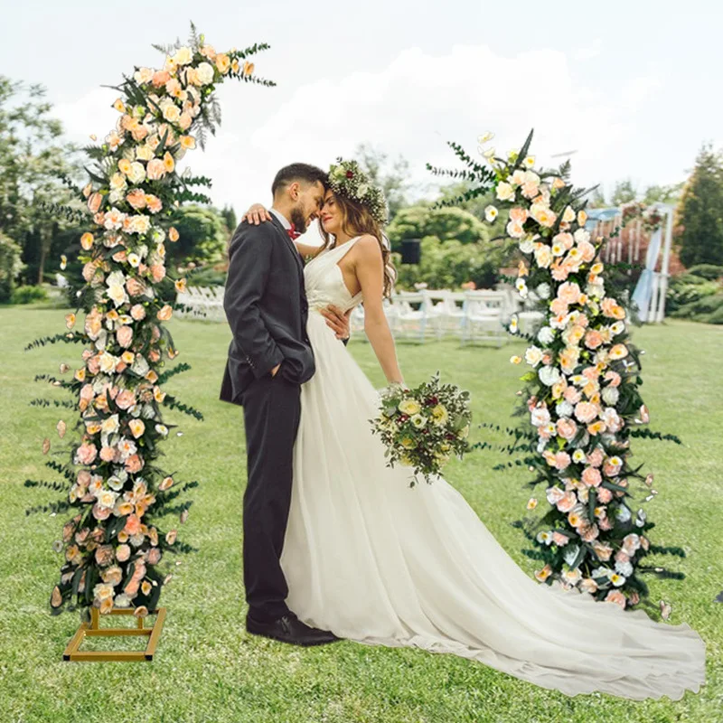 

Wedding Arch Frame Background Decoration Anniversaire Mariage Backdrop Stand Party Fleur Artificielle Decoration Outdoor Decor