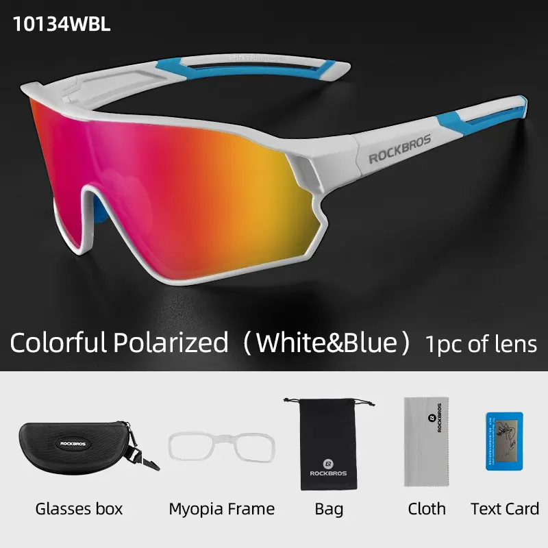 ROCKBROS Polarized Bike Glasses UV400 Sun Protection Cycling Sunglasses Ultralight Large Frame MTB Road Bicycle Eyewear Glasses - Image 9