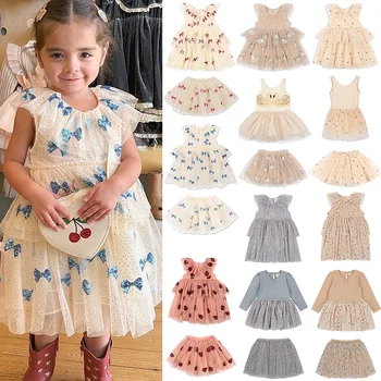 Abiti per bambini per ragazze KS Abito a fiori per bambini Gonne carine Set di abiti per bambini Vestiti per bambina Abiti Abbigliamento da principessa