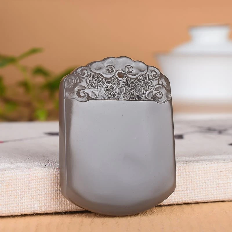 

Подвеска для мужчин и женщин, безопасный кулон в виде дымчатого серого благоприятного облака, простой и универсальный